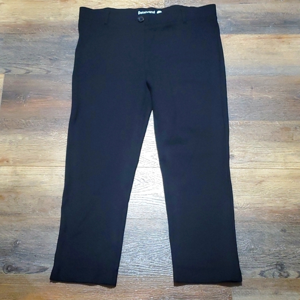 Betabrand crop black stretch yoga all purpose comfy pants